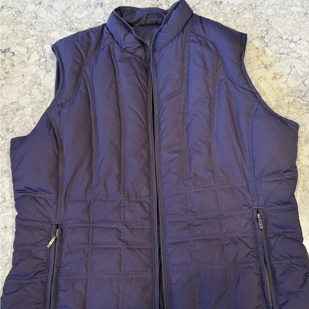 Eddie Bauer Purple Quilted Down Jacket- size medium- fits more like a small